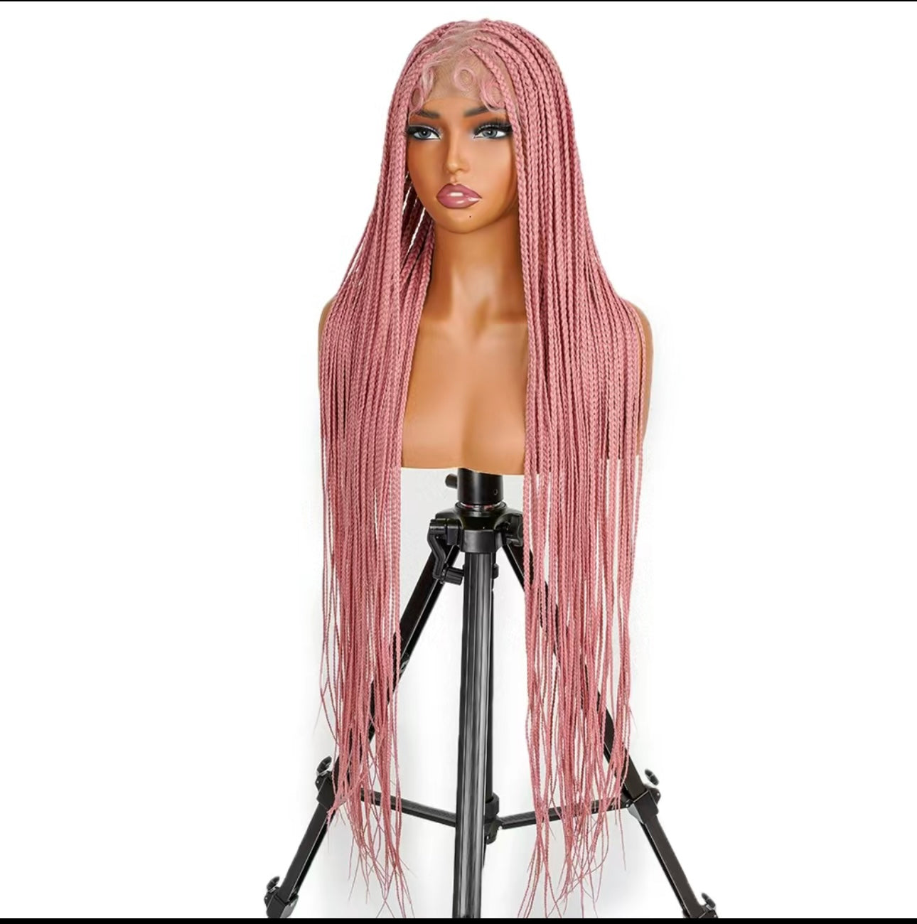 Pink braided wig