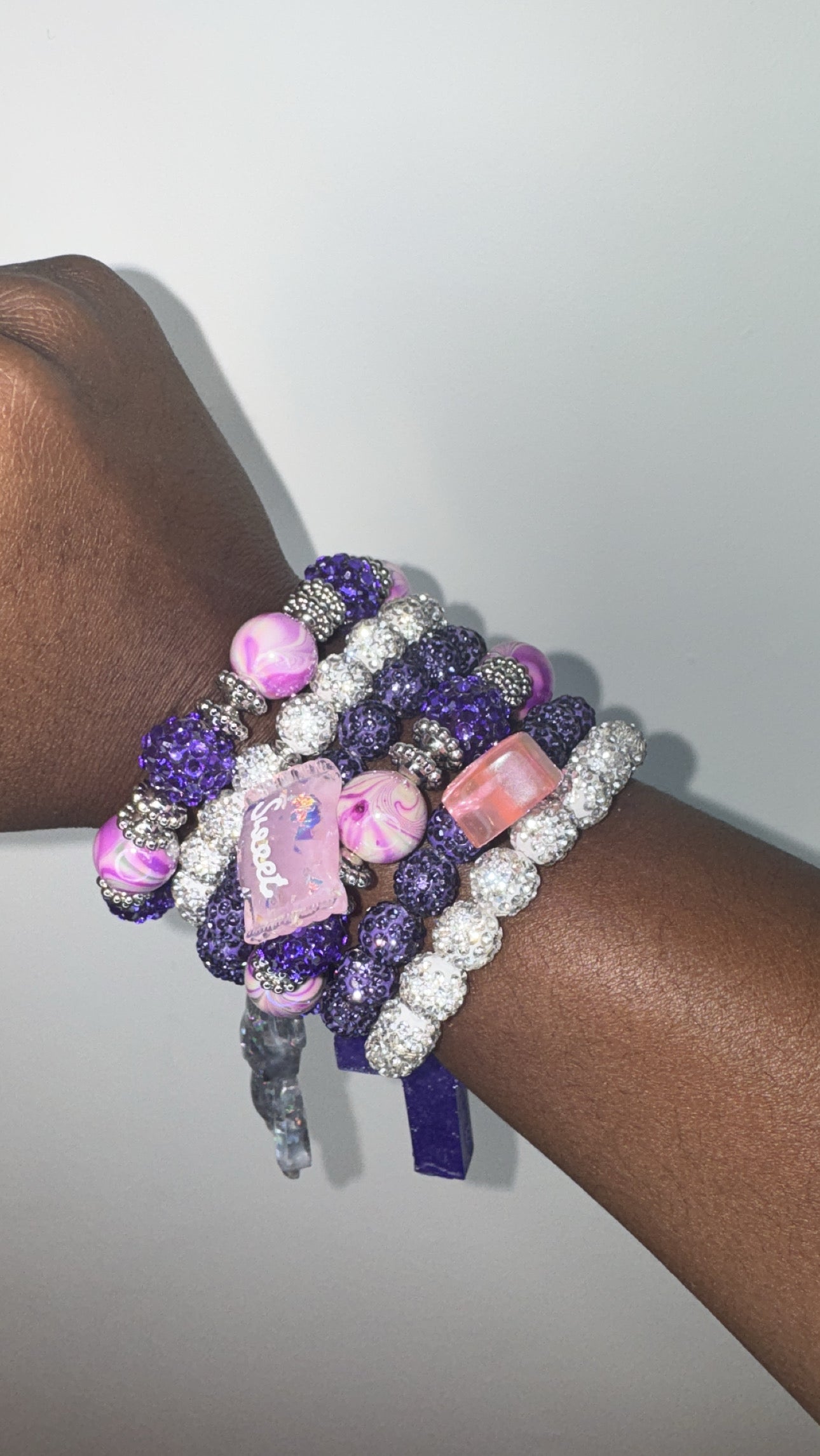 Purple ice Crystal Bracelets