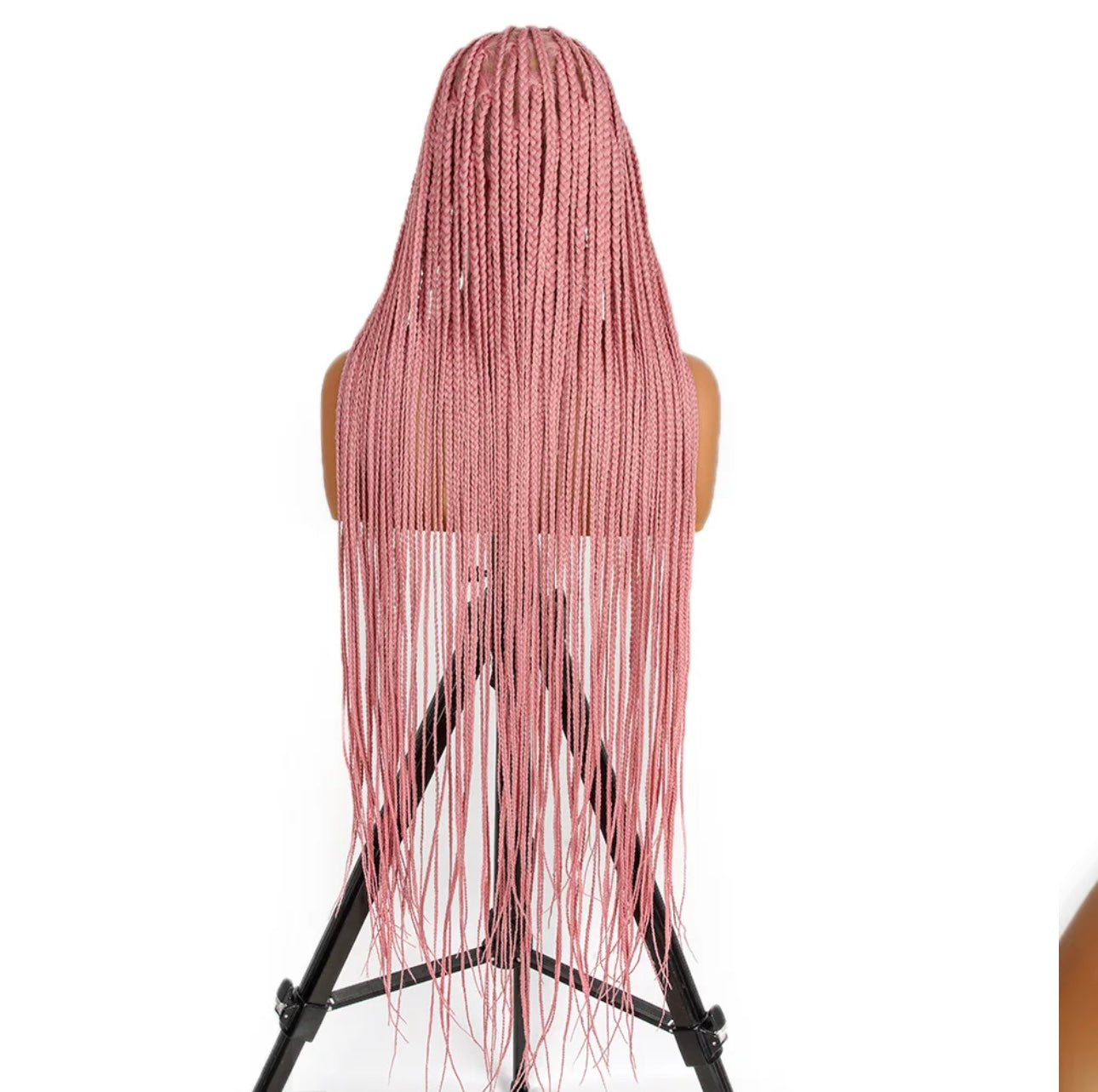 Pink braided wig