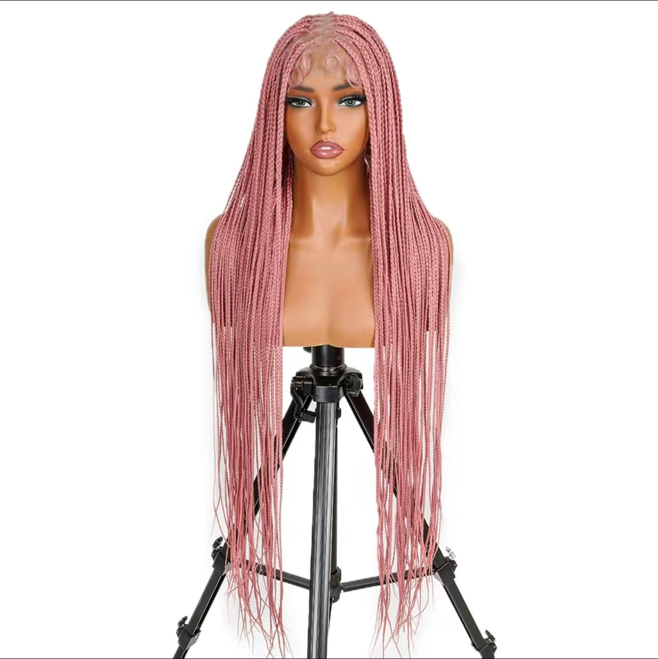 Pink braided wig