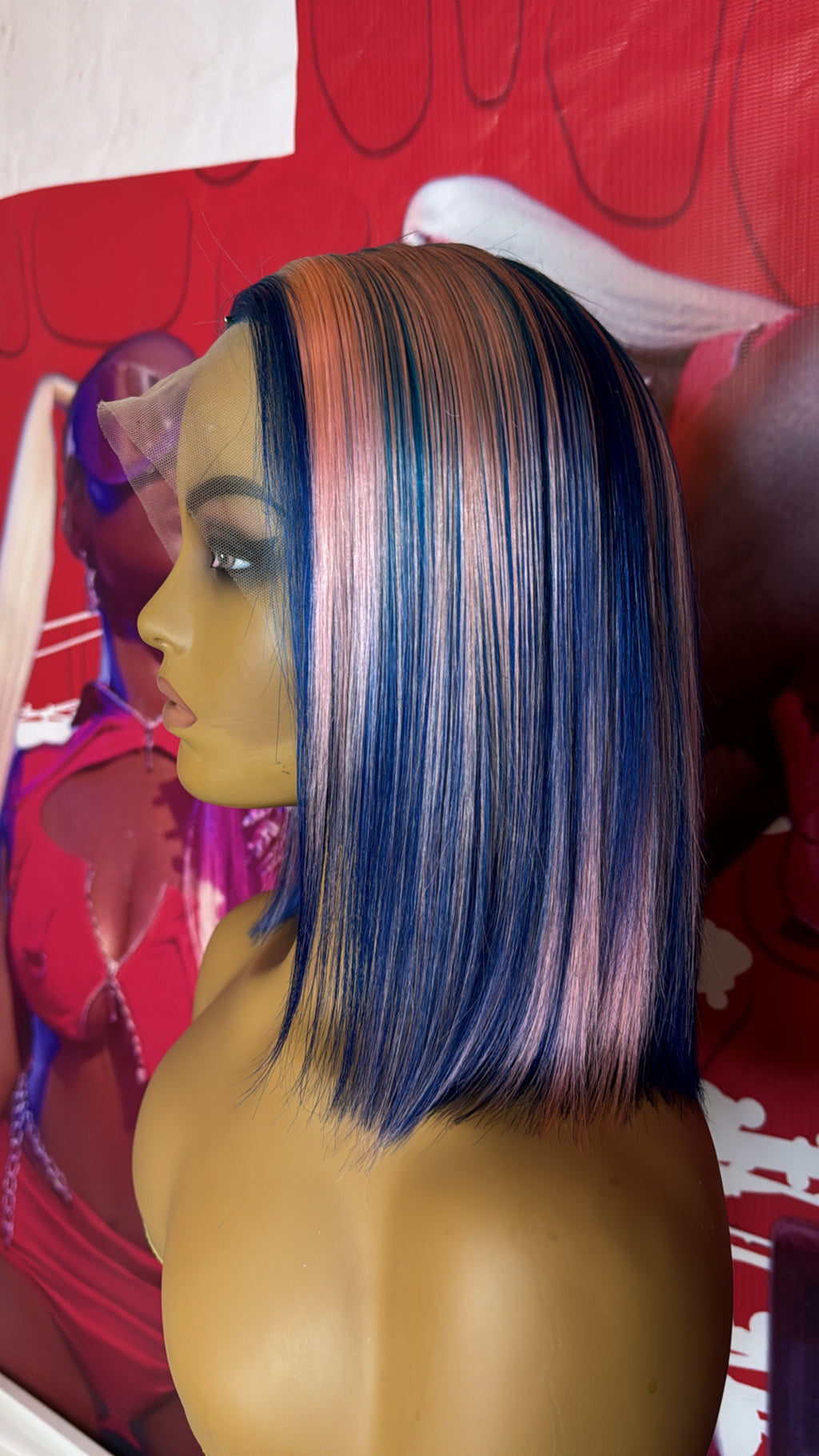 Cotton candy 14 x 4 frontal wig