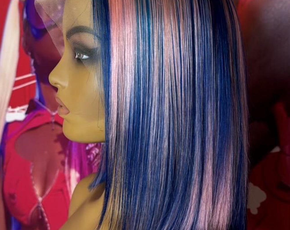 Cotton candy 14 x 4 frontal wig