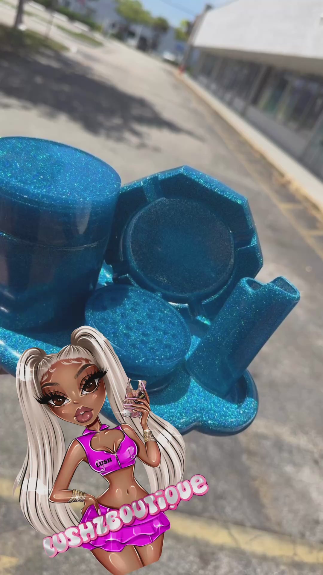 Glitter BLUE BOO